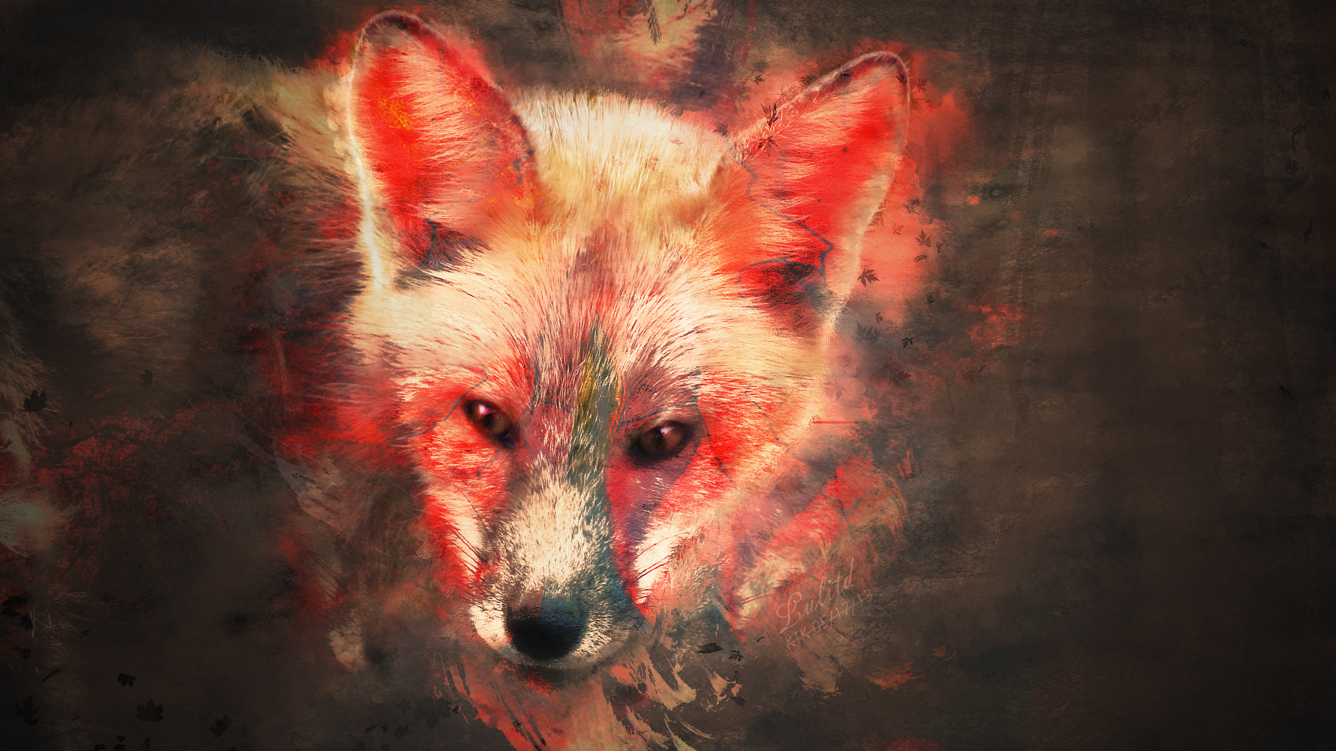 1920x1080 Wallpaper Fox Art - Fox Drawing Wallpaper