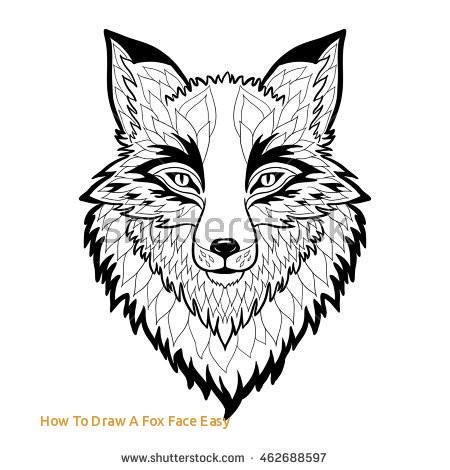 450x470 How To Draw A Fox Face Easy - Fox Face Drawing