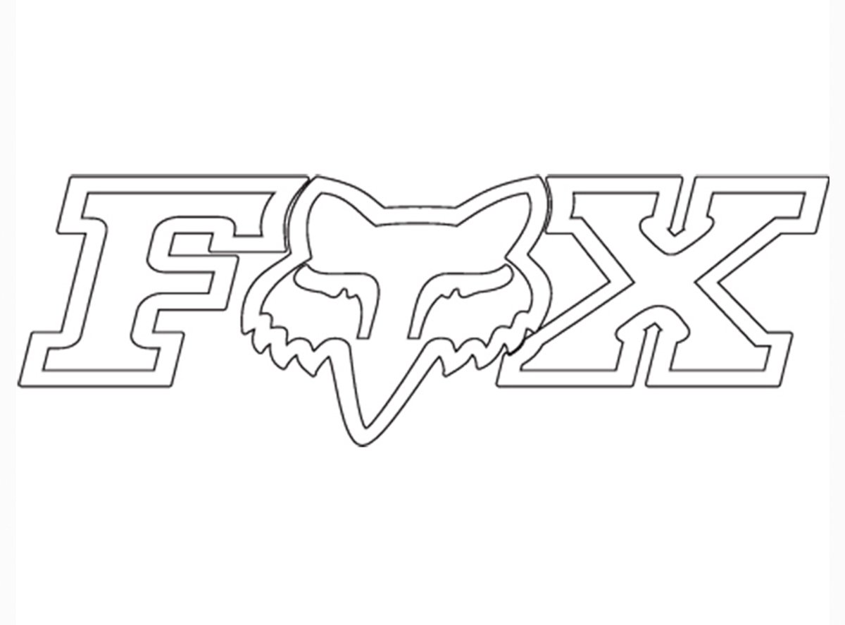 1200x887 Fox Racing Foxhead X Tdc Sticker - Fox Head Drawing