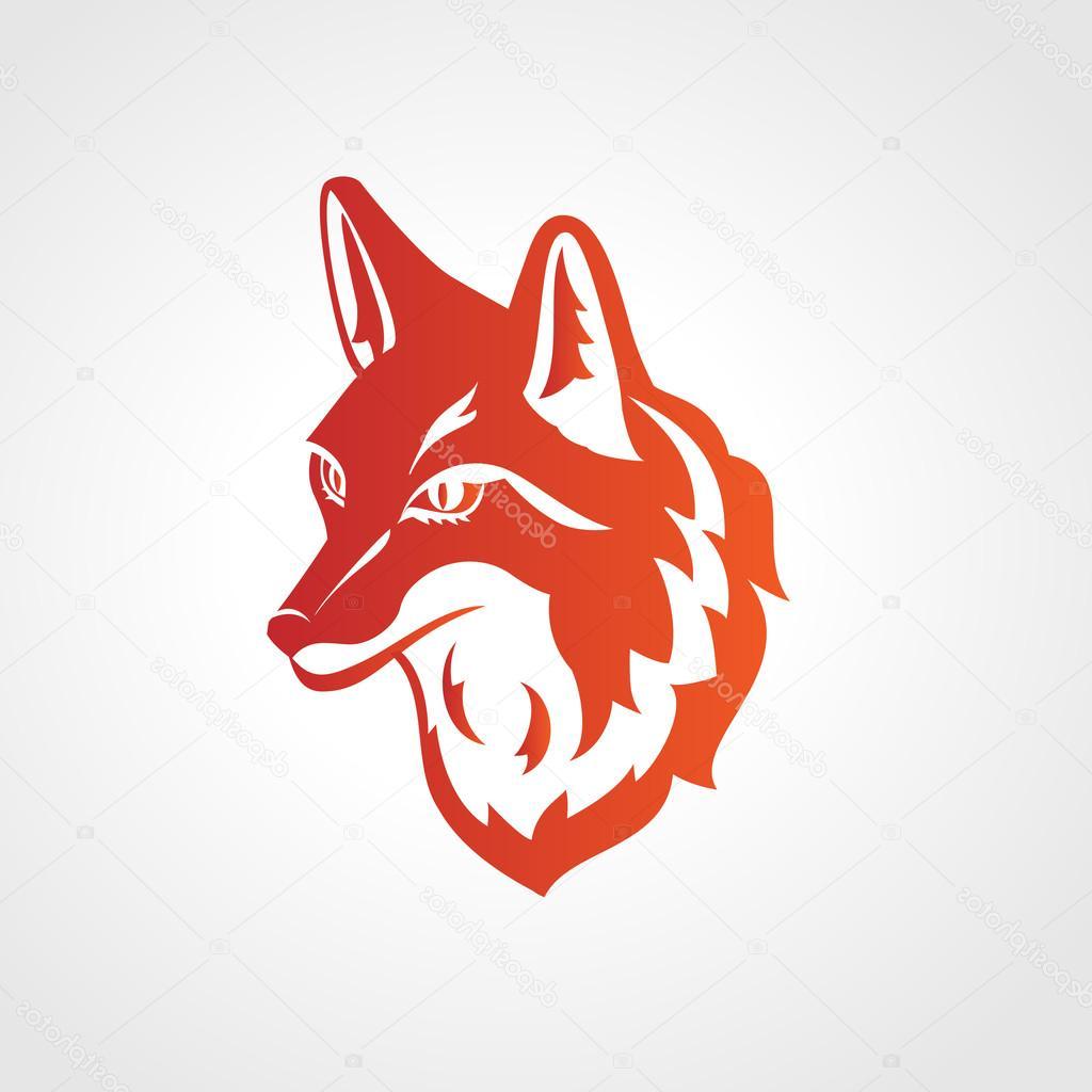 1024x1024 Best Stock Illustration Red Fox Head Silhouette Drawing - Fox Head Drawing