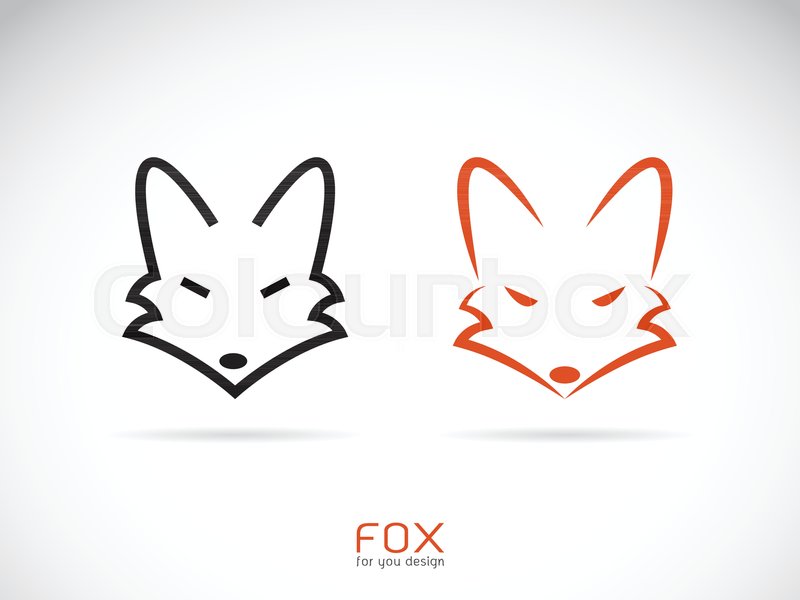 800x600 Vector Of A Fox Head Design On A White Stock Vector Colourbox - Fox Head Drawing