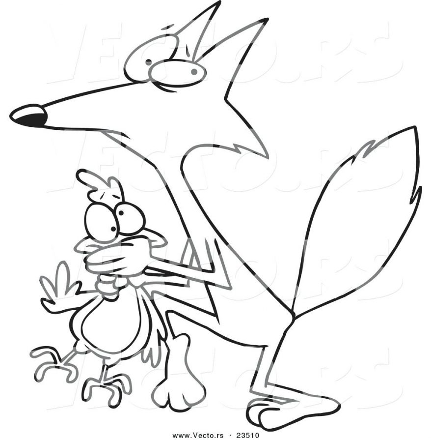 Fox Outline Drawing at PaintingValley.com | Explore collection of Fox ...