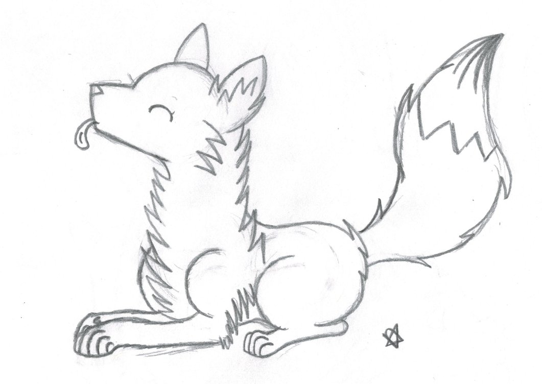 Fox Tail Drawing At Paintingvalley Com Explore Collection Of Fox