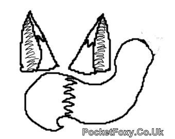 340x270 Extra Large Fox Tail Etsy - Fox Tail Drawing