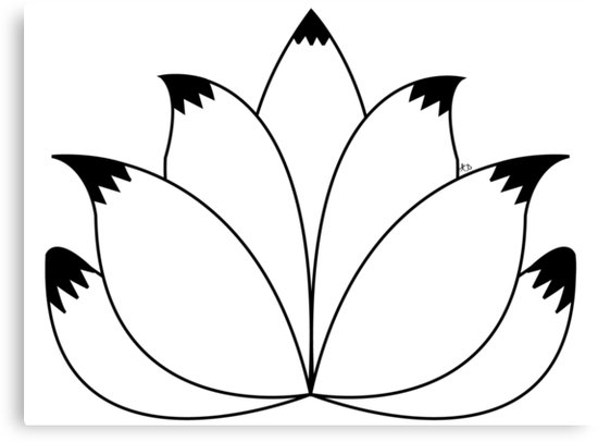 550x406 Fox Tail Lotus Flower Canvas Print - Fox Tail Drawing