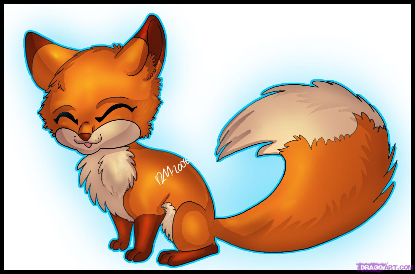 1400x924 How To Draw An Anime Fox, Step - Fox Tail Drawing. 