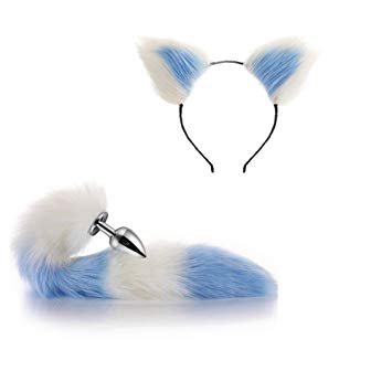 355x355 Metal Two Piece Fox Tail + Headband Headdress - Fox Tail Drawing