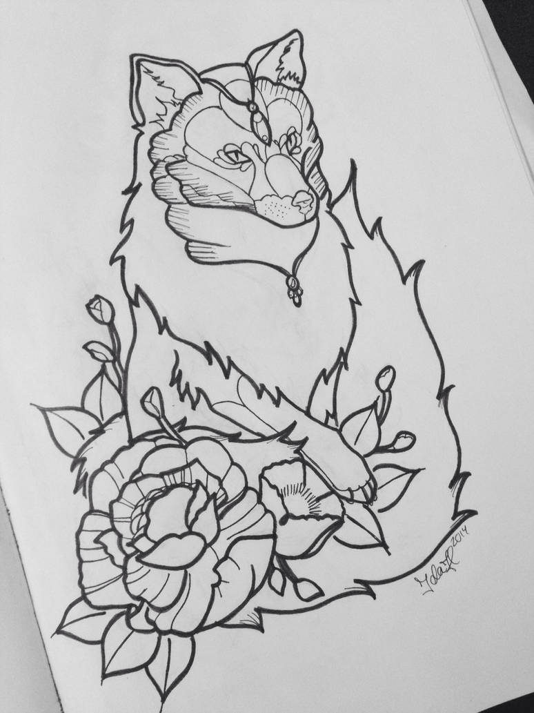 774x1033 Fox Tattoo Sketch - Fox Tattoo Drawing