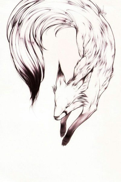 400x598 Fox Drawing Tumblr - Fox Tattoo Drawing