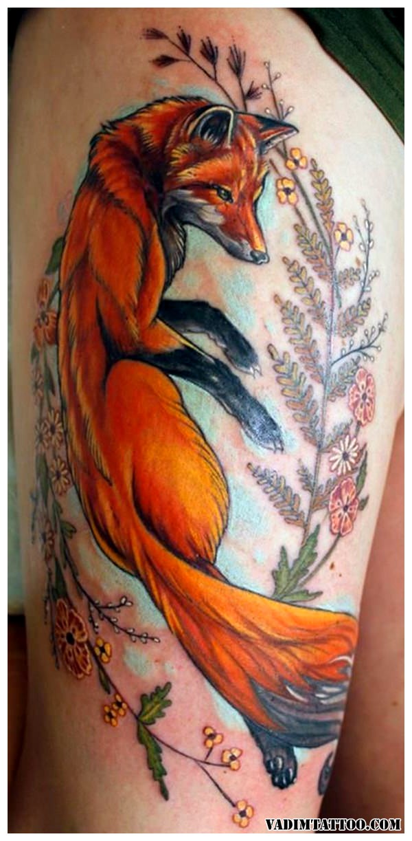 600x1223 Fox Tattoo Designs - Fox Tattoo Drawing