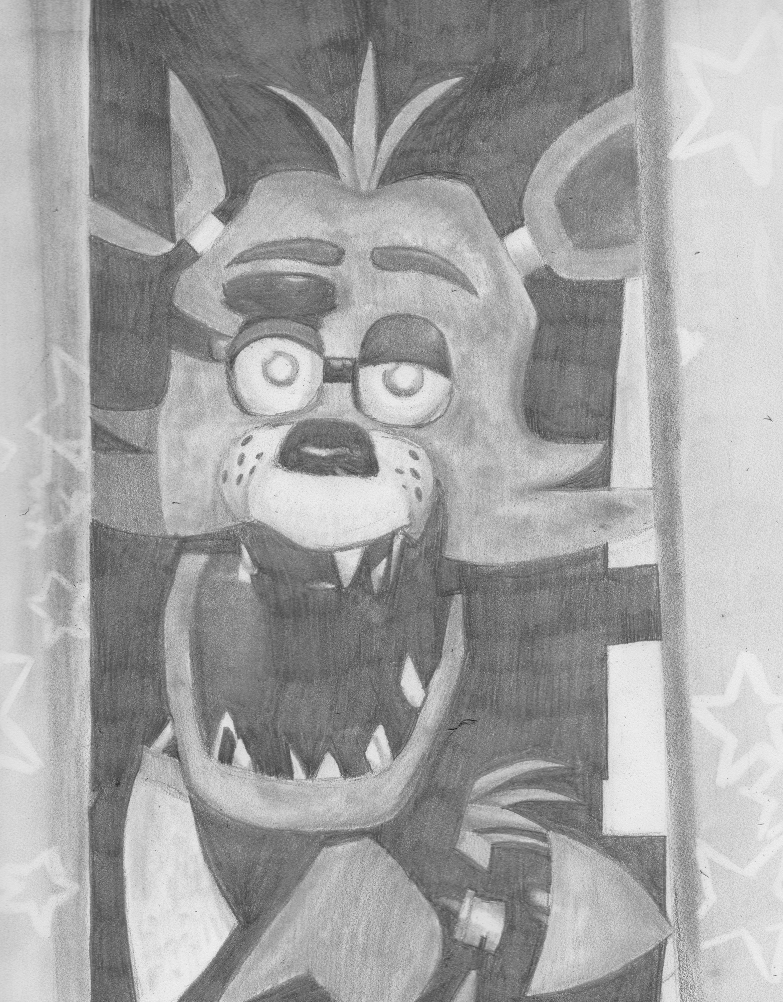 2541x3253 Foxy Pencil Drawing - Foxy Drawinging