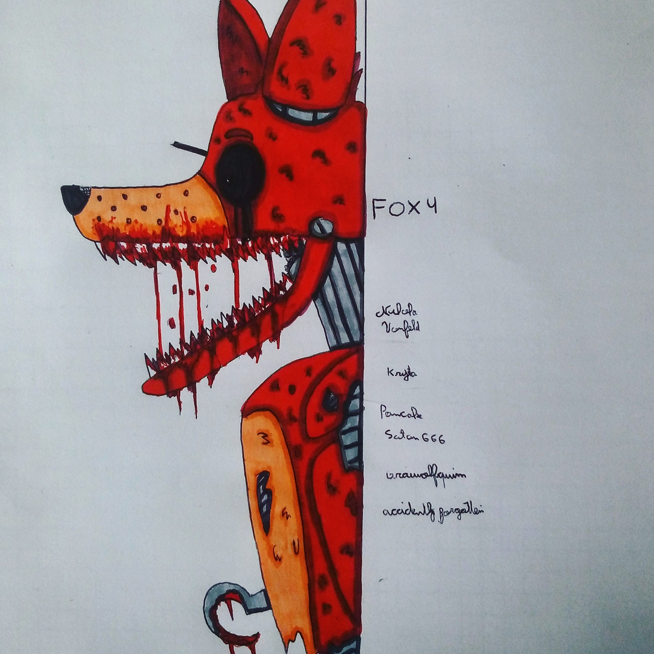 1346x1346 Foxy Drawing Fivenightsatfreddys - Foxy Drawinging