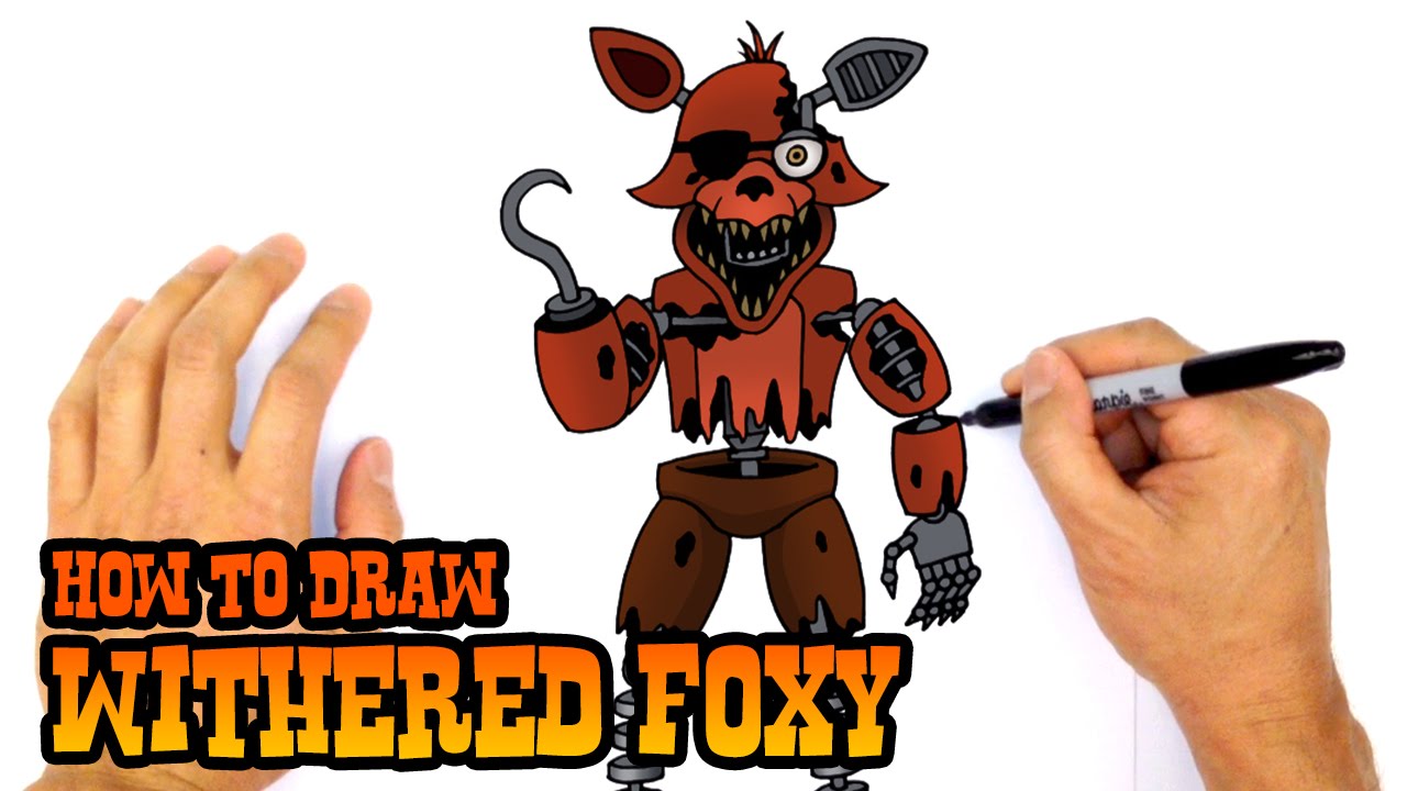 1280x720 How To Draw Withered Foxy Five Nights - Foxy Drawinging
