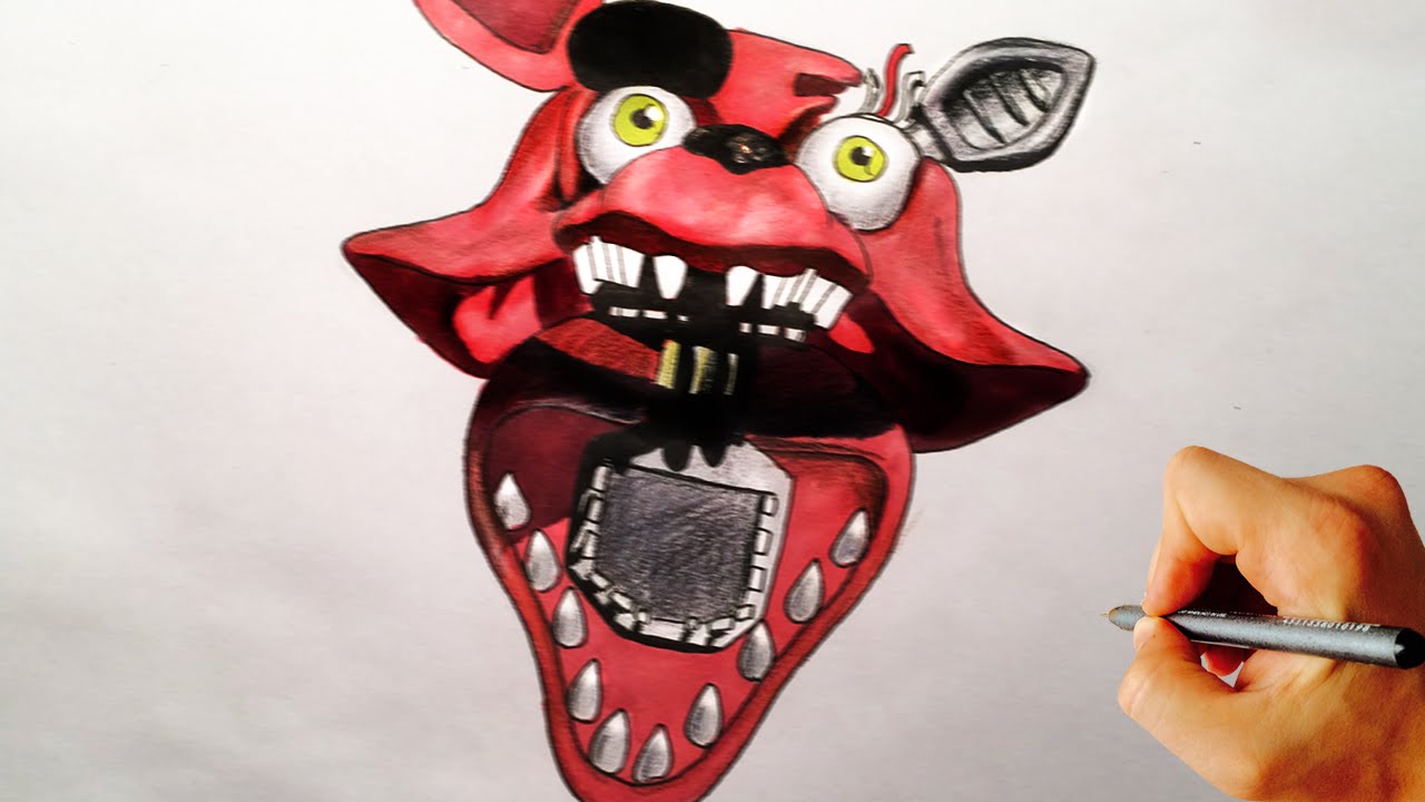 1280x720 How To Draw Withered Foxy From Five Nights - Foxy Drawinging
