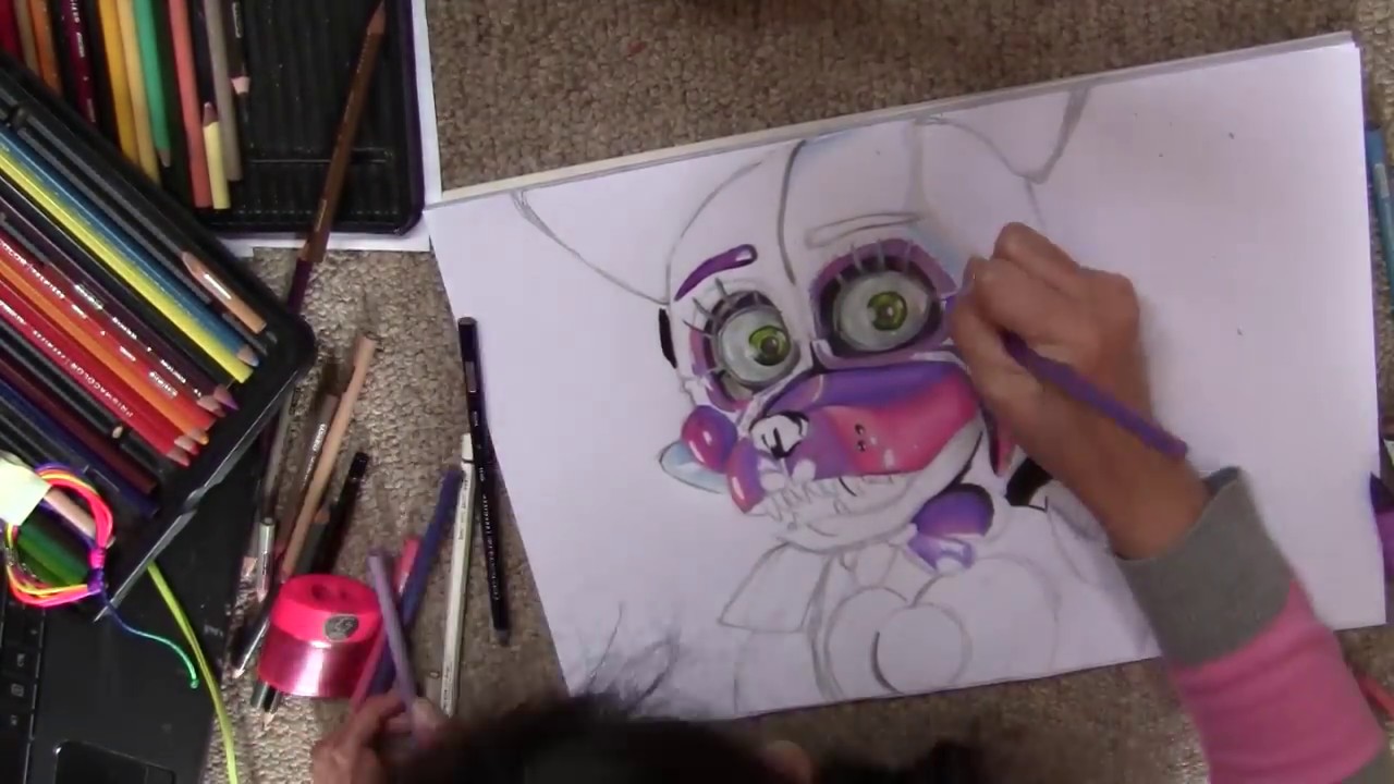 1280x720 Speed Drawing Funtime Foxy - Foxy Drawinging