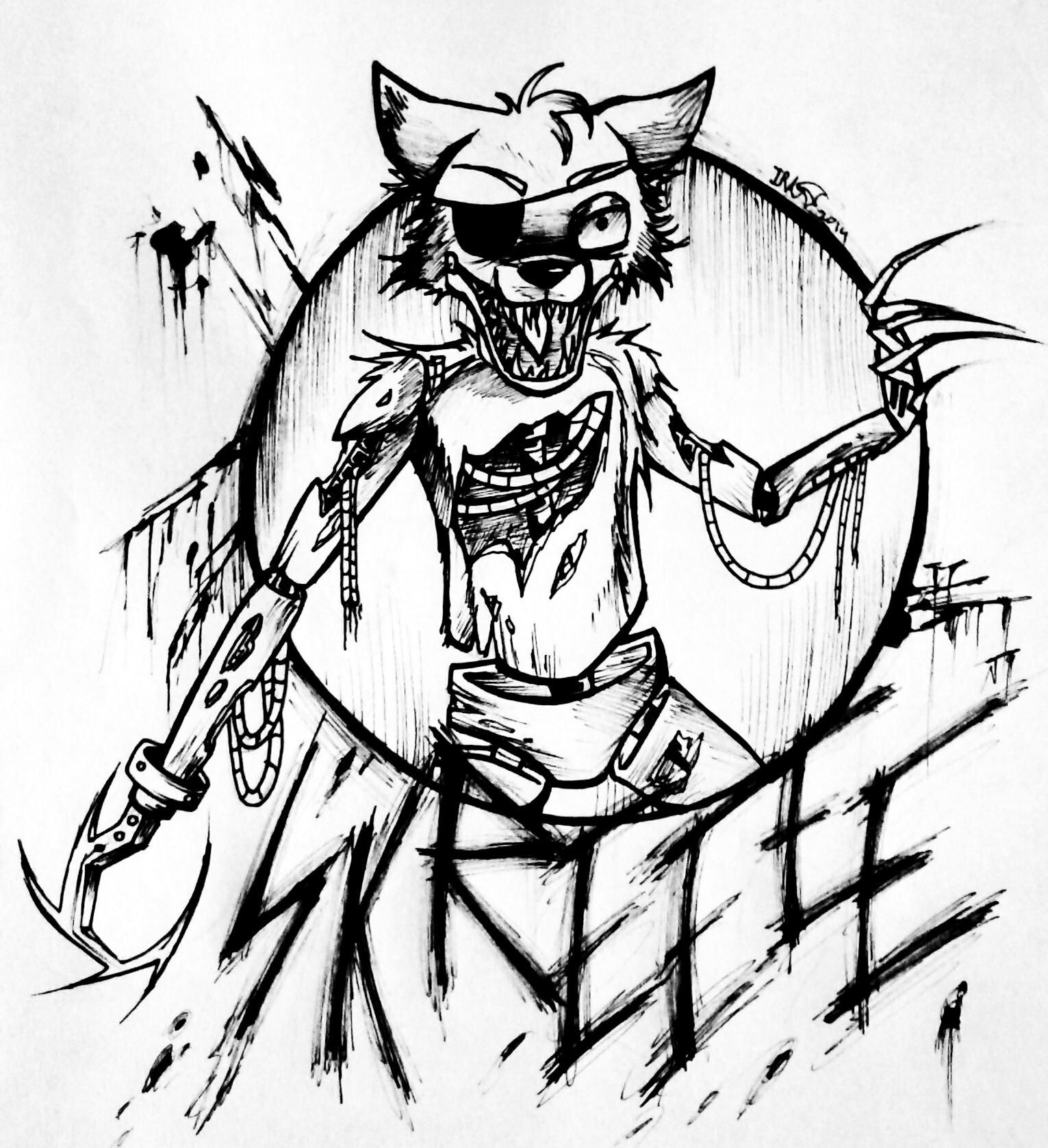 1531x1677 Foxy Drawing - Foxy Drawinging