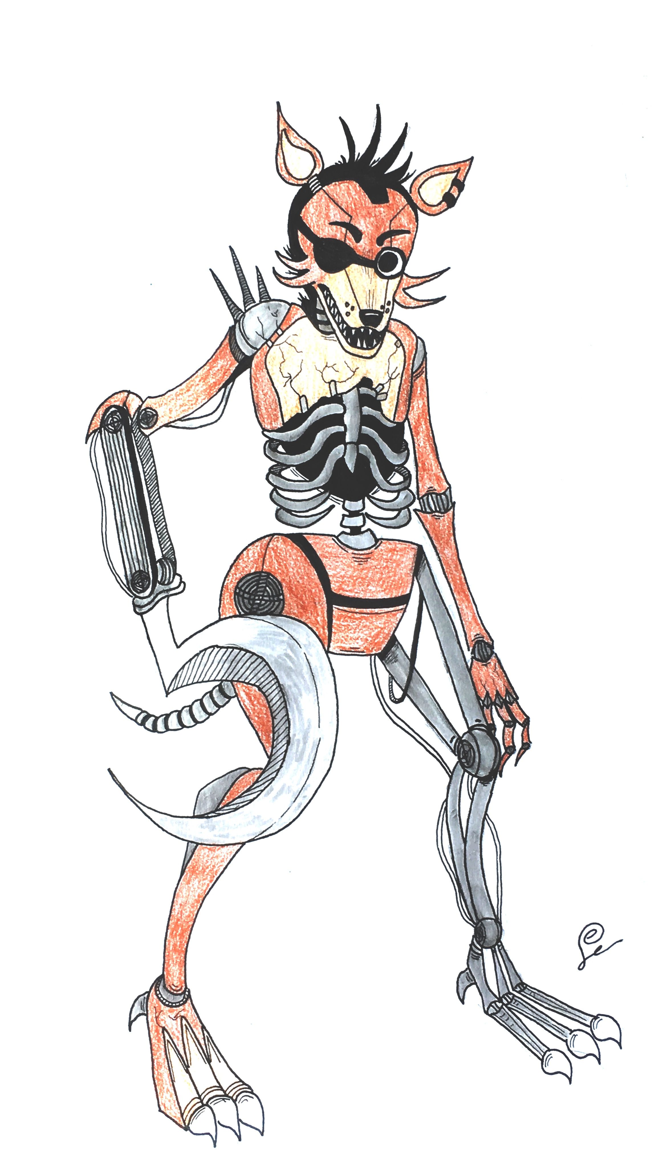 2340x4095 Fnaf Drawkill Foxy My Drawings Fnaf, Drawings, Sketches - Foxy Drawinging