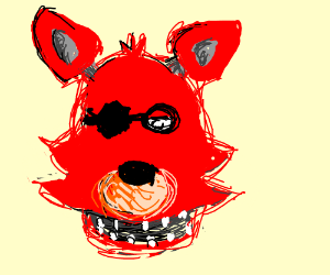 300x250 Foxy - Foxy Fnaf Drawing