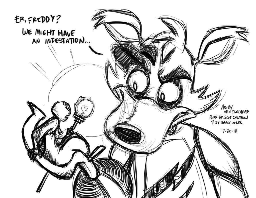 1024x791 Fnaf Drawing Fan For Free Download - Foxy Fnaf Drawing