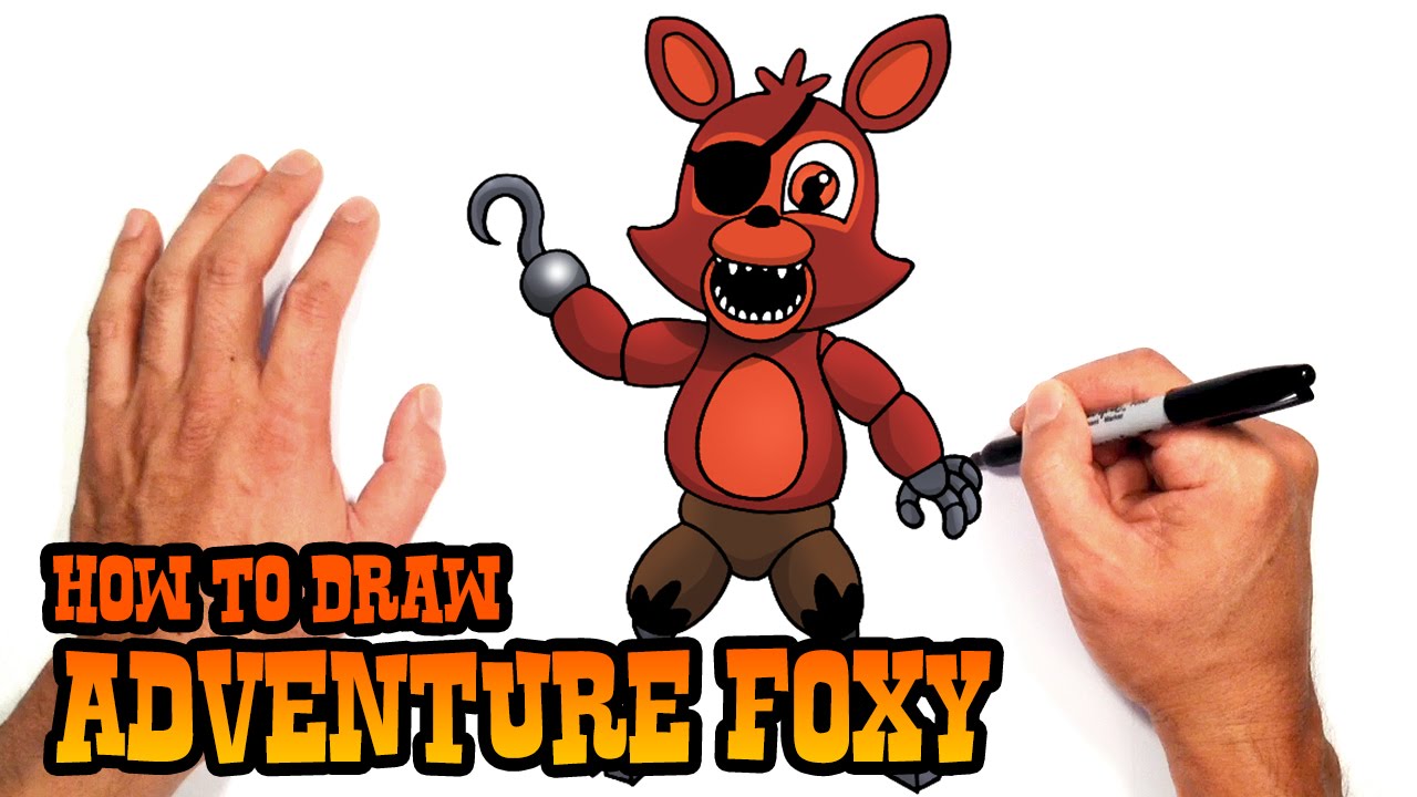 1280x720 How To Draw Adventure Foxy Fnaf World - Foxy Fnaf Drawing