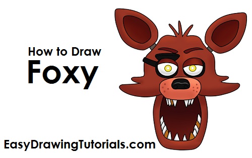 500x315 How To Draw Foxy - Foxy Fnaf Drawing