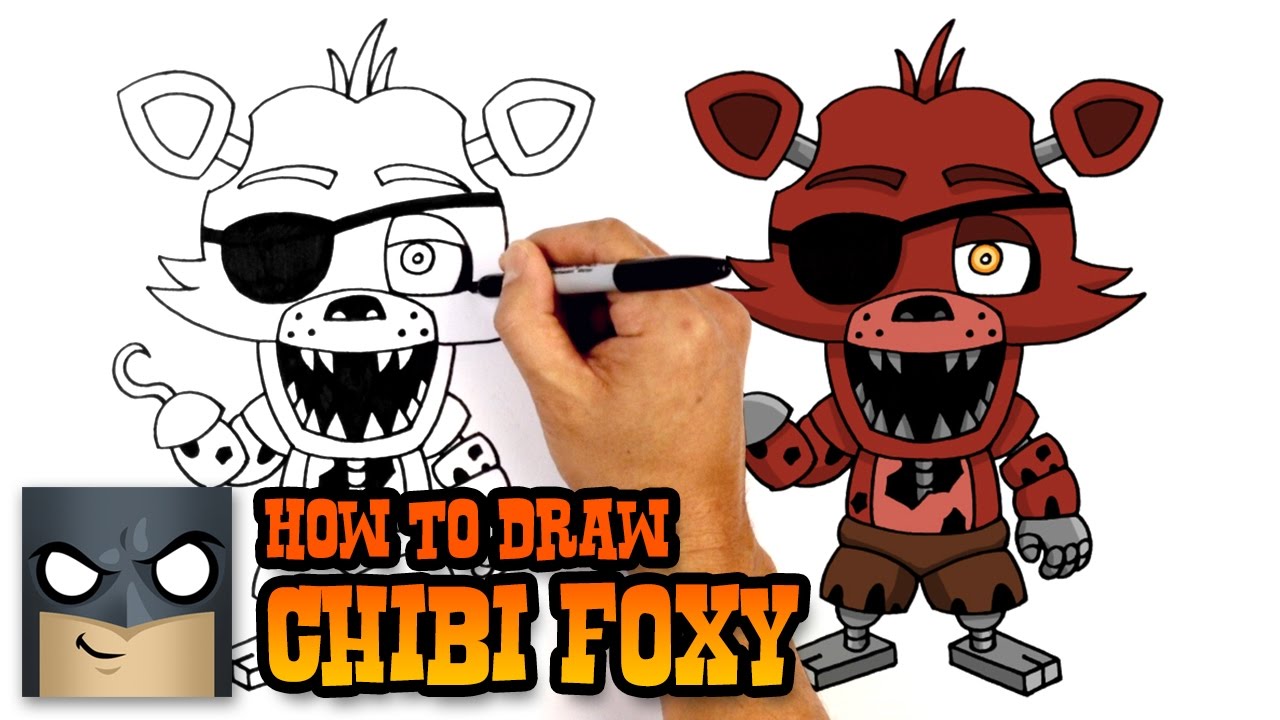 1280x720 How To Draw Foxy Five Nights - Foxy Fnaf Drawing