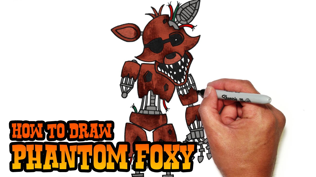 1280x720 How To Draw Phantom Foxy - Foxy Fnaf Drawing