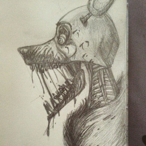 512x512 Izobrazhenie Fnaf Drawing Art On Five Nights - Foxy Fnaf Drawing