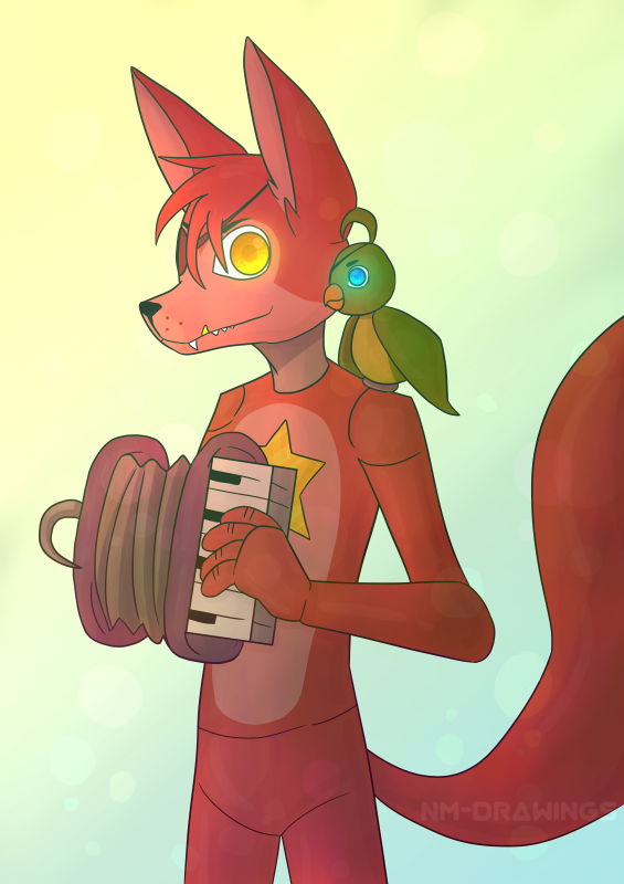 565x800 Rockstar Foxy Fnaf - Foxy Fnaf Drawing