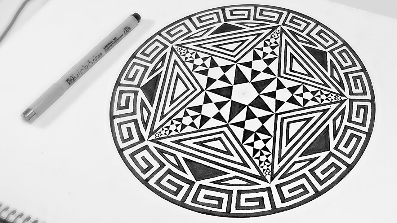 1280x720 pentagram within pentagrams how to draw fractal art - Fractal Drawing