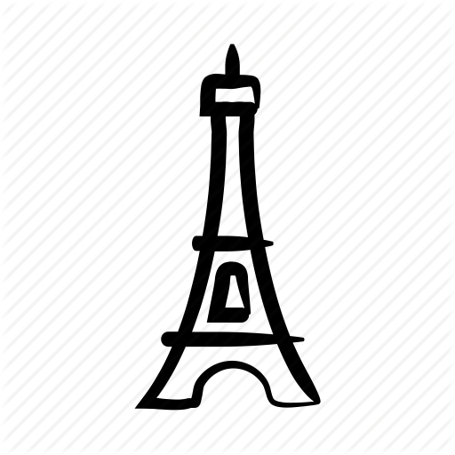 512x512 Eiffel, France, Hand Drawn, Paris, Steel, Structure, Tower Icon - France Eiffel Tower Drawing