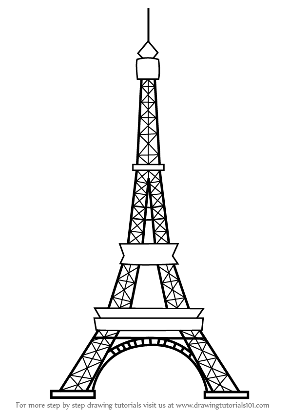 597x844 Eiffel Tower Paris - France Eiffel Tower Drawing