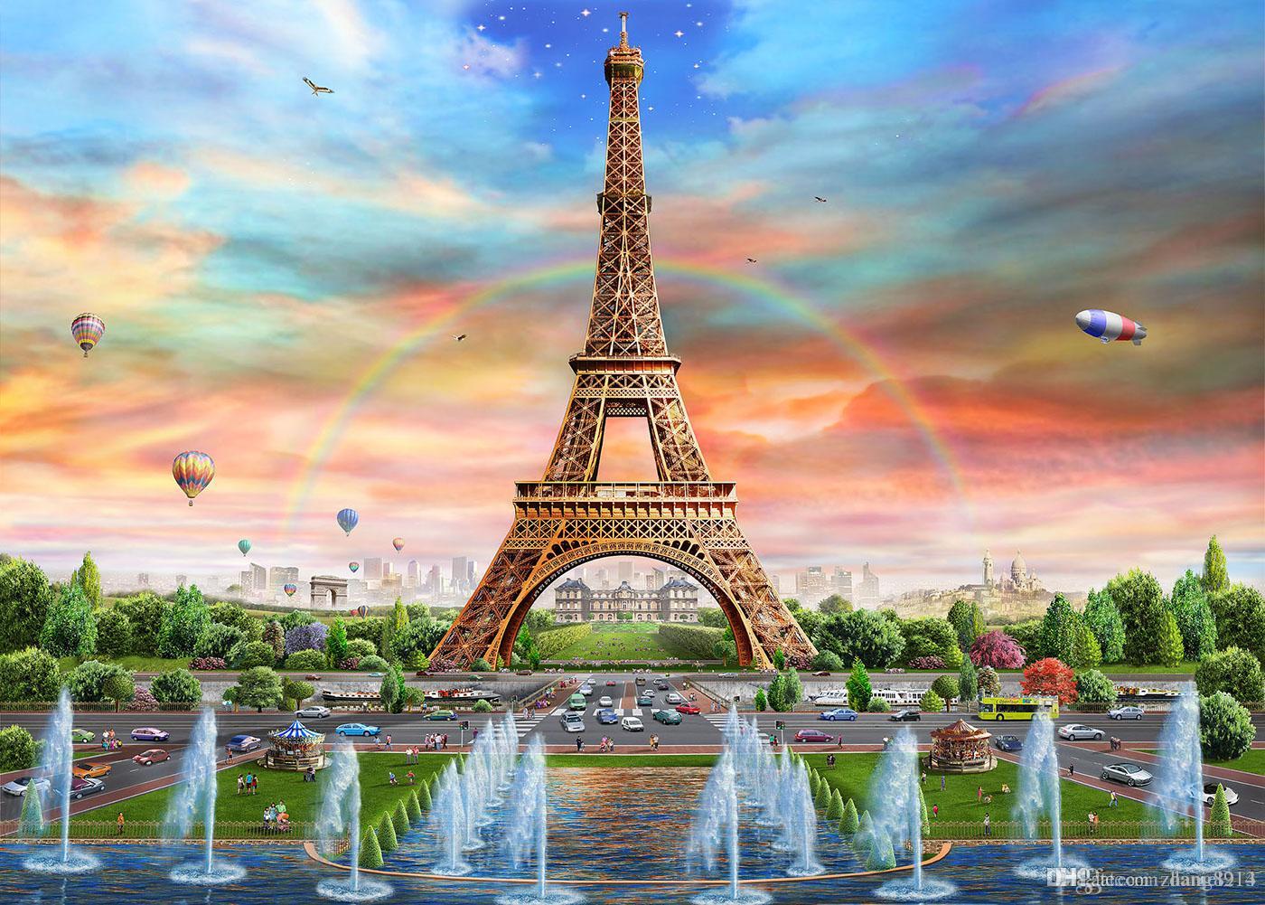 1400x1001 Inches Eiffel Tower Paris France Street Diy Paint - France Eiffel Tower Drawing