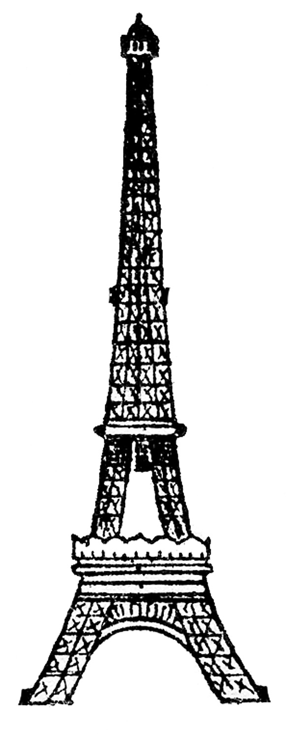 581x1500 Vintage Eiffel Tower Clip Art! - France Eiffel Tower Drawing