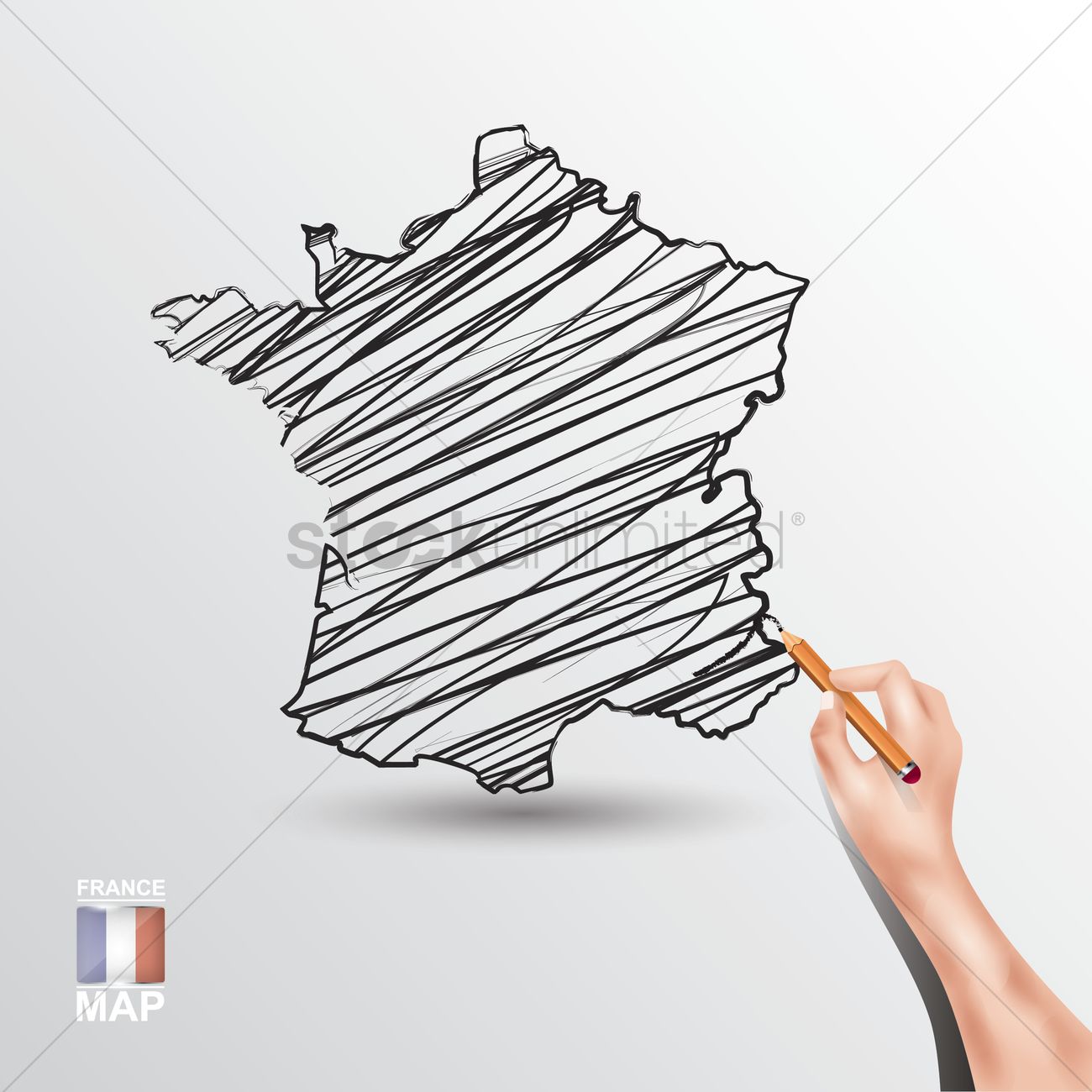 1300x1300 France Map Vector Image - France Map Drawing