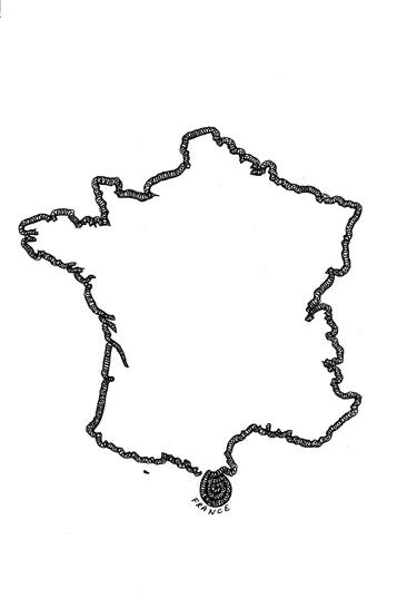 375x537 France Border Drawing - France Map Drawing