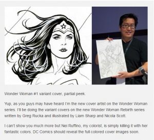 300x274 frank cho drawing variant covers for wonder woman rebirth comic - Frank Cho Drawing