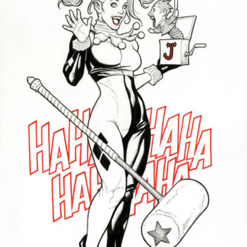 350x350 lying in the gutters, september - Frank Cho Drawing