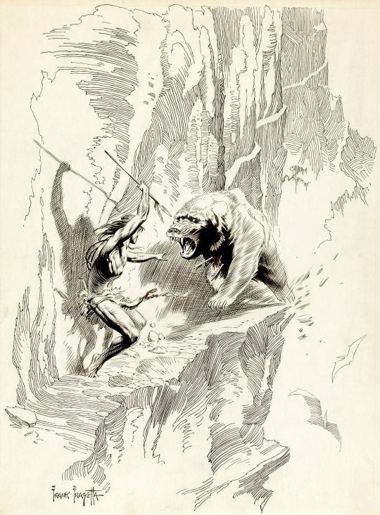 540x732 Frank Frazetta Drawing There Is Just No Ignoring The Situation - Frank Frazetta Drawings