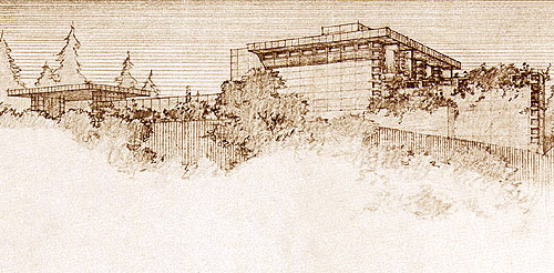 500x246 Frank Lloyd Wright Redwood Home - Frank Lloyd Wright Drawings