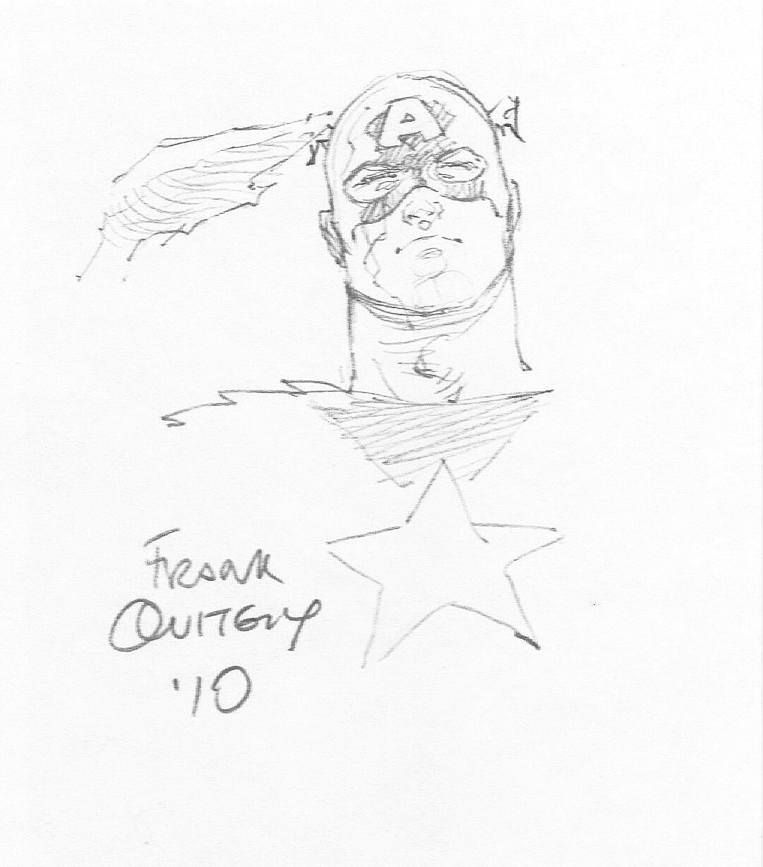 1078x1224 Captain America Par Frank Quitely, In Basic's Dedicaces - Frank Quitely Drawing