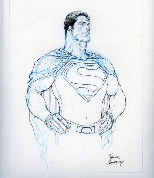 539x621 Talking Superman On Twitter Art - Frank Quitely Drawing