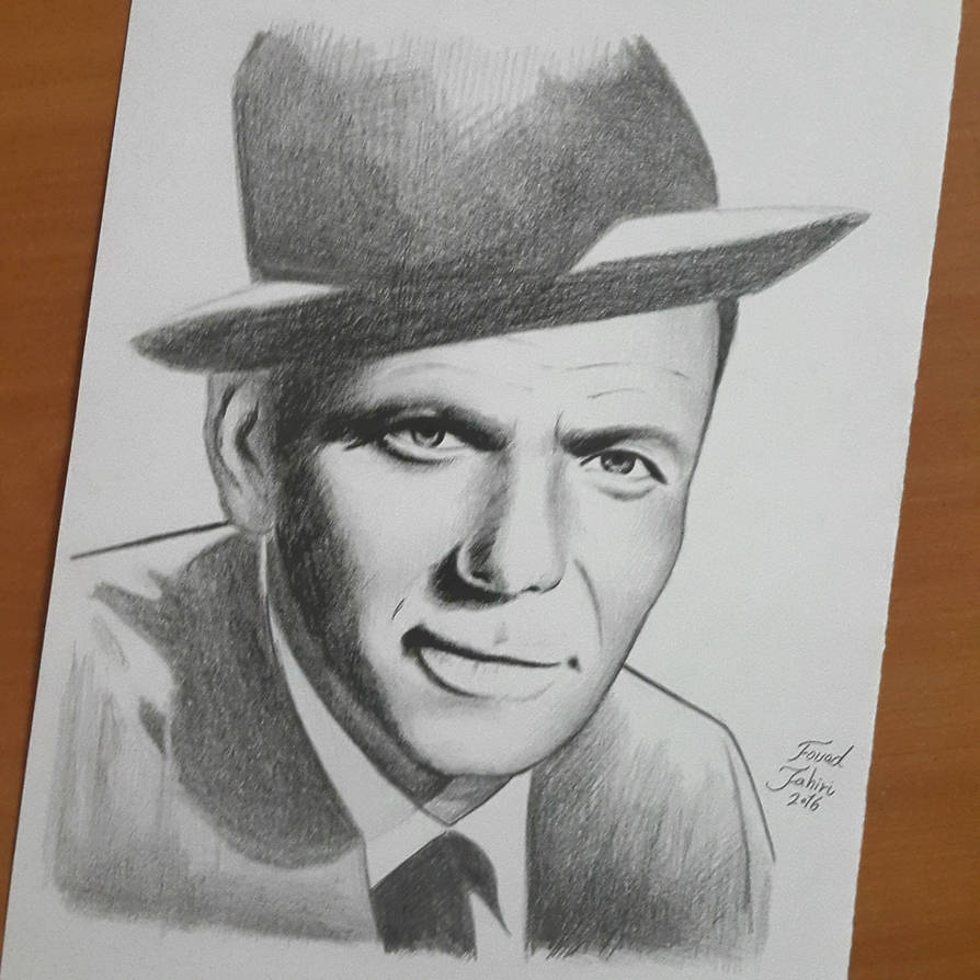 894x894 Frank Sinatra Drawing - Frank Sinatra Drawing