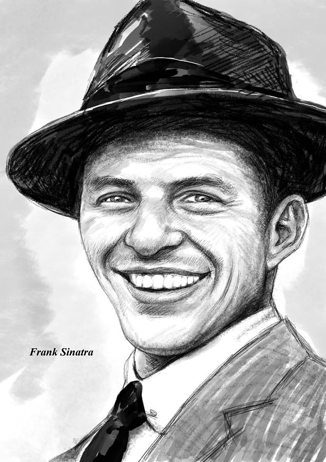 636x900 Frank Sinatra Art Drawing Sketch Portrait Painting - Frank Sinatra Drawing