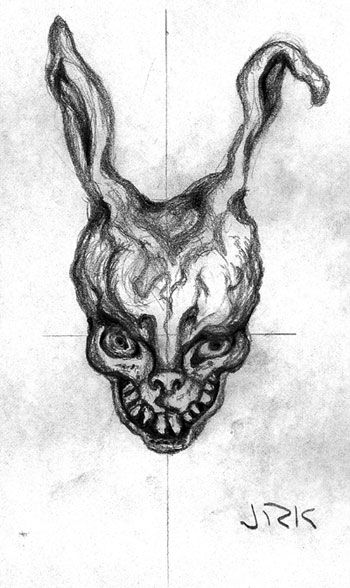 350x588 donnie darko frank the rabbit sketch donnie darko - Frank The Bunny Drawing
