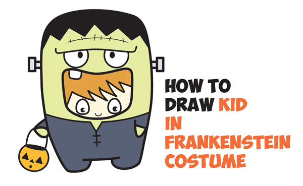 600x369 How To Draw Frankenstein Archives - Frankenstein Cartoon Drawing
