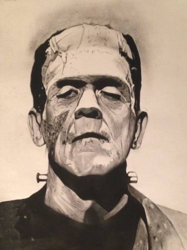 375x499 Frankenstein Drawing - Frankenstein Drawing