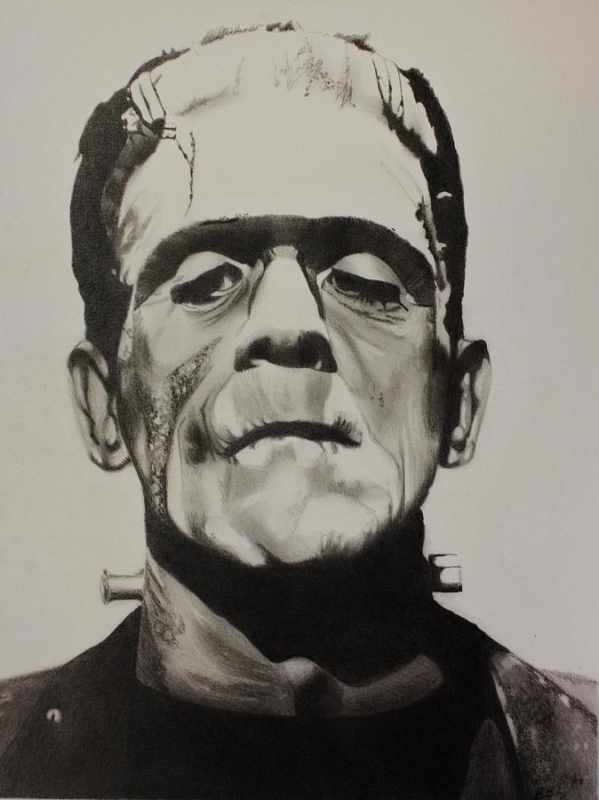 674x900 Frankenstein Drawing - Frankenstein Drawing