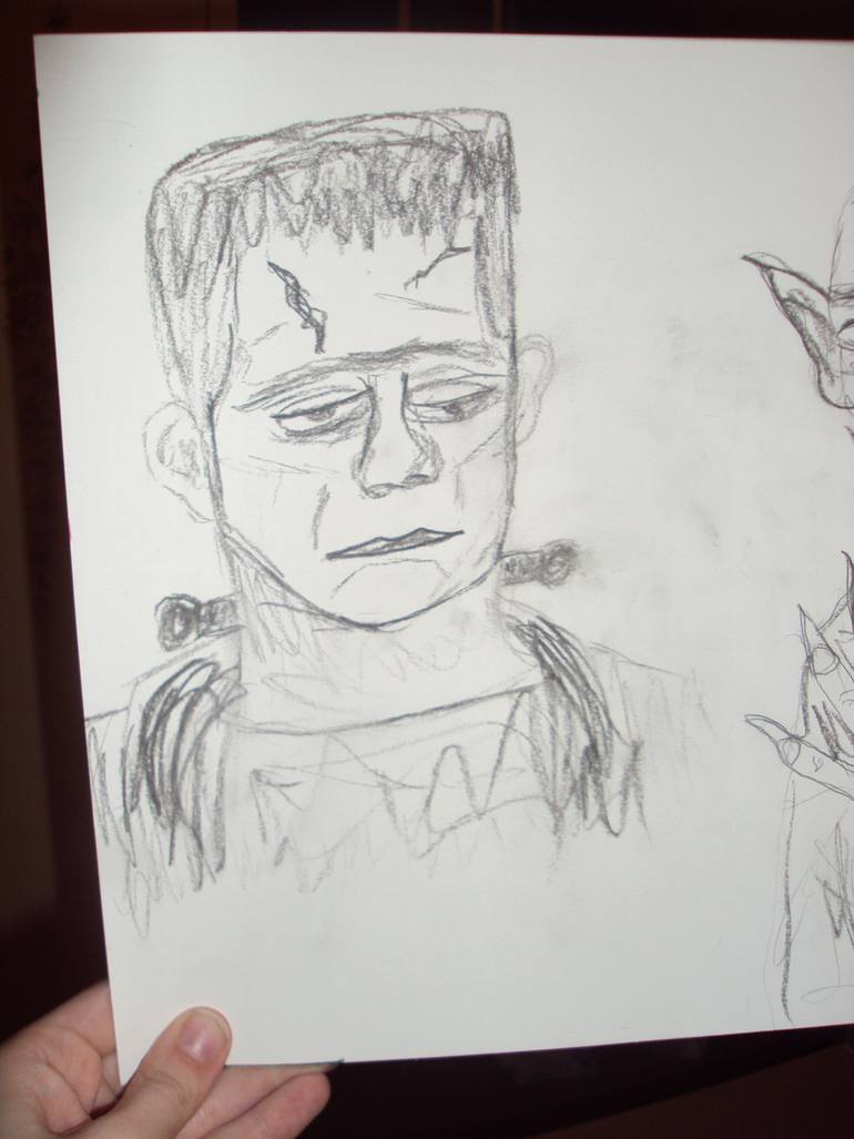 770x1027 Frankenstein Drawing - Frankenstein Drawing