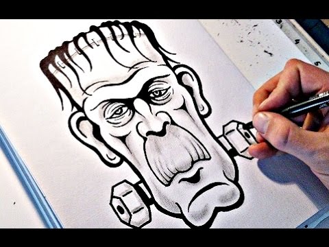 480x360 How To Draw Frankenstein's Monster - Frankenstein Drawing